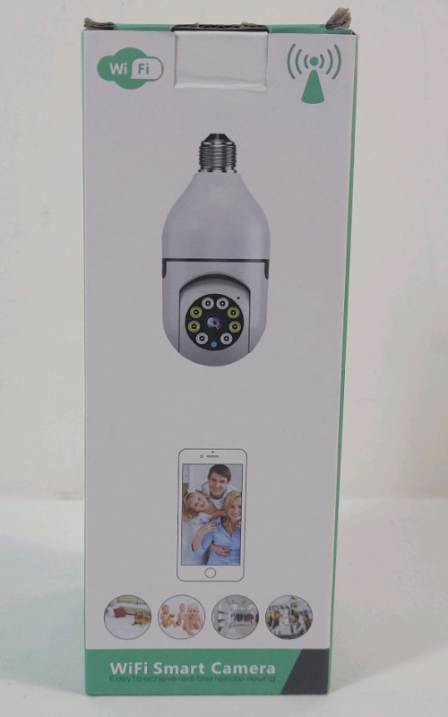 New - Wesecuu Wi-Fi Bulb Security Camera . iOS & Android Compatible
