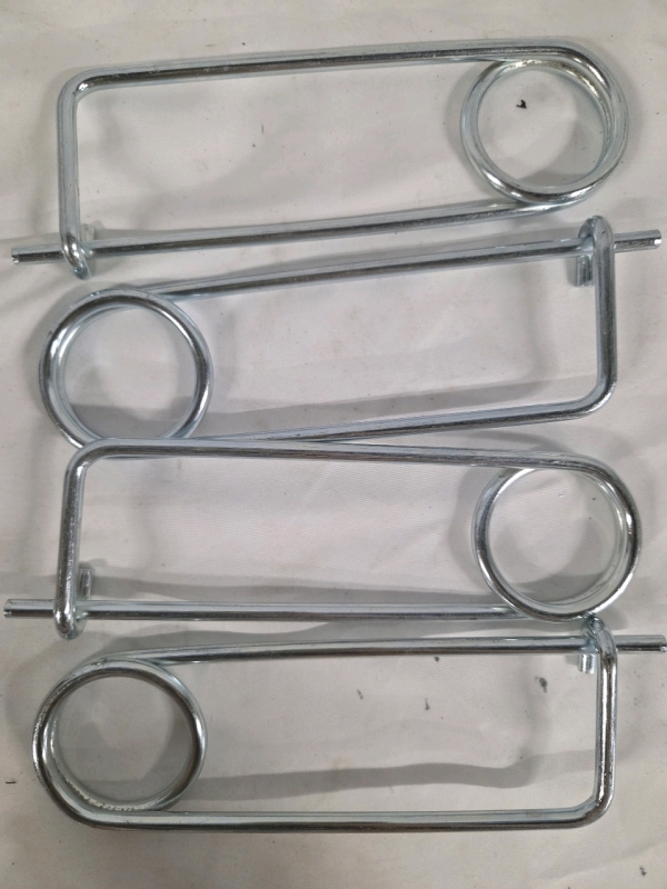 4 New | Brooch Shaped Heavy Duty Steel Cotter Safety Pins | Measures 8" x 2" Ea.