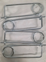 4 New | Brooch Shaped Heavy Duty Steel Cotter Safety Pins | Measures 8" x 2" Ea.