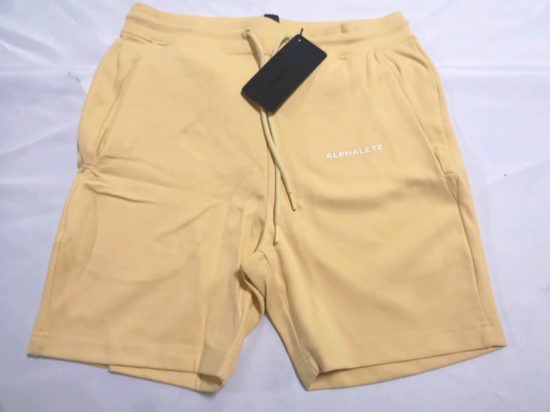 New ALPHALETE Men's sz Small Essential Shorts: Canary Yellow