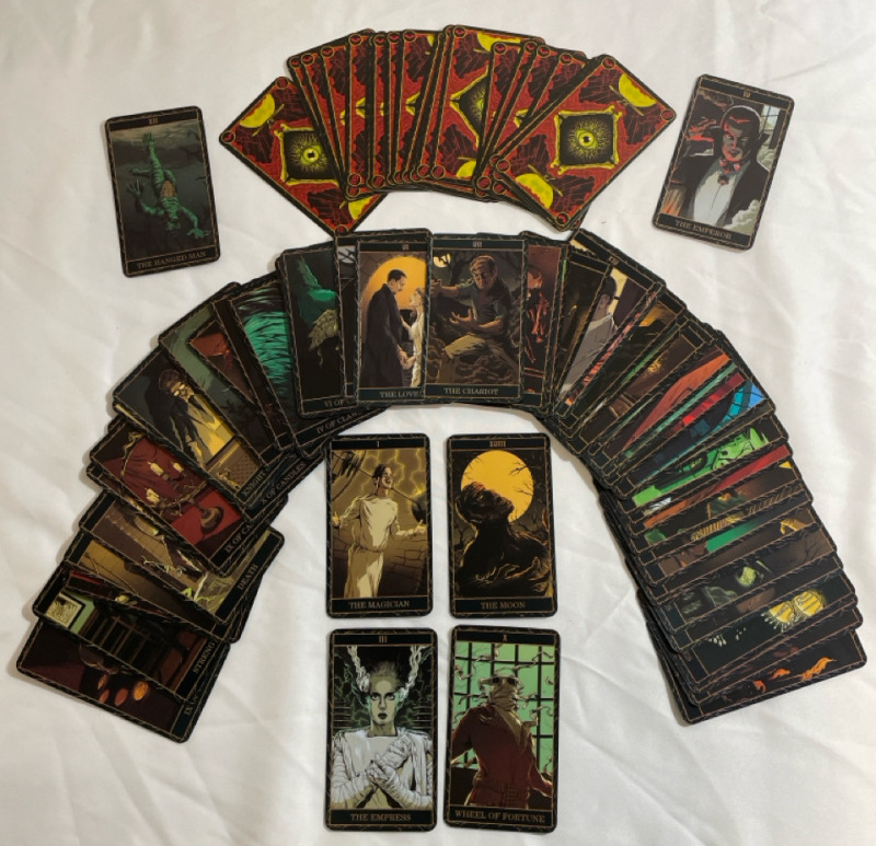 Universal Monsters Tarot Cars Deck. Guidebook is not present.