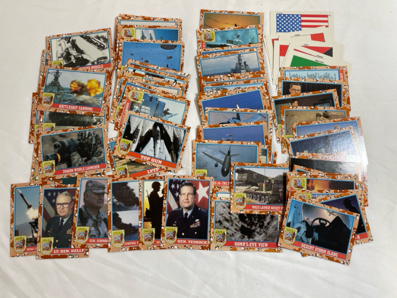 75+ Vintage Topps Military Trading Cards | Desert Storm Series 2
