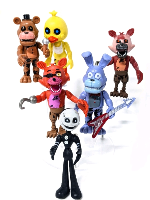 New 6pk Figures Inspired by FNAF : Five Nights at Freddy's Horror Game - 4.5" Tall