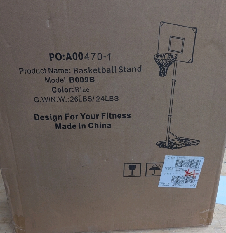 New Basketball Stand. 5.5-7Ft Tall. Blue Colour.