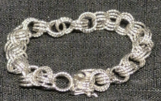 Sterling Silver Bracelet 7" Long