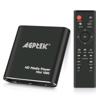 As-New in Box | AGPtek HDMI Media Player, Black Mini 1080p Full-HD Ultra HDMI Digital Media Player for -MKV/RM- HDD USB Drives and SD Cards
