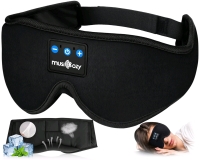 As-New in Box | imMUSICOZY Sleep Headphones Bluetooth Headband Sleeping Headphones Sleep Mask, Wireless Sleep Mask Earbuds for Side Sleepers