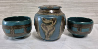 3 Pottery Home Decor Pieces - Tallest 4.5" Tall