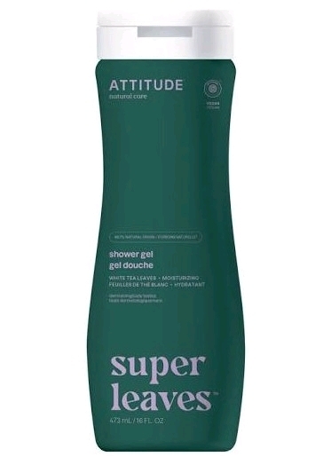 New Sealed Attitude SUPER LEAVES Moisturizing Shower Gel : White Tea Leaves - 473ml