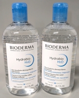 2 New Best Before 12/2024 BIODERMA HydraBio H2O Moisturizing Micellar Water Makeup Remover for Dehydrated Sensitive Skin, Face and Eyes - 500ml each