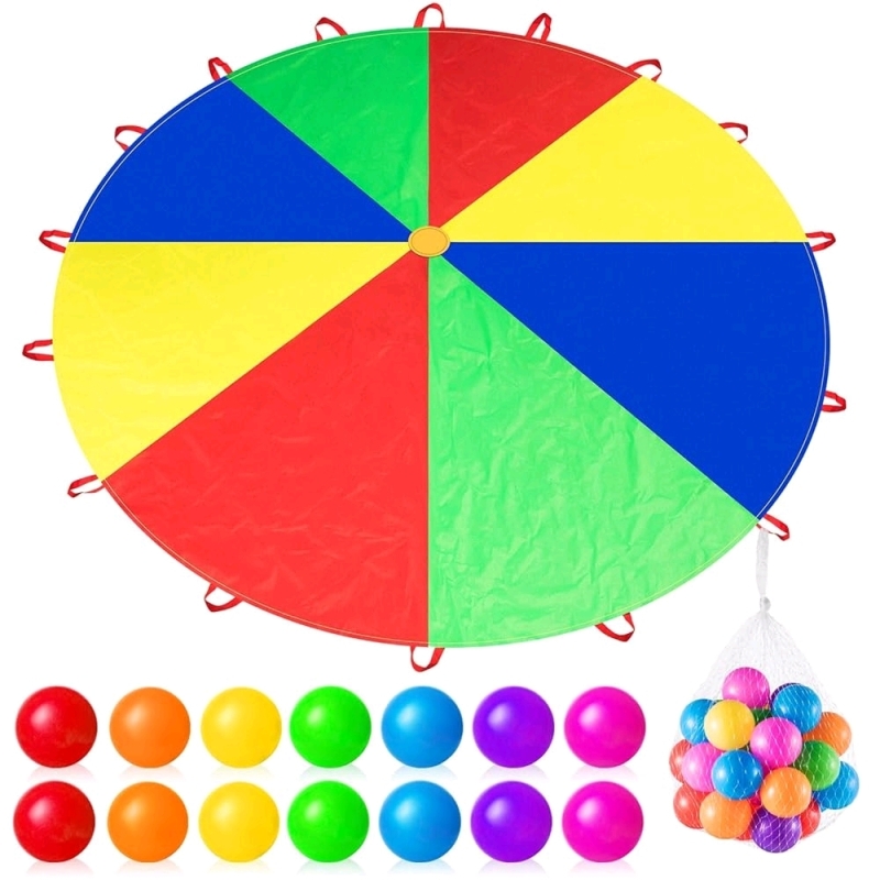 New Wettarn 30ft Parachute toy tent game for kids. Comes with Handles and Plastic Balls. Retails for 89.99