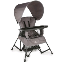 New Baby Delight Go with Me Venture Chair. Indoor/Outdoor Portable Chair with Sun Canopy. Gray. 3 Child Growth Stages: Sitting, Standing and Big Kid|3 Months to 75 lbs. Weather Resistant<br/>
