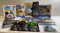 Toy Story Lot includes 3 Board Games, New Jigsaw Puzzle, 2 Books, Reusable Straws and Pouches, Pillowcase