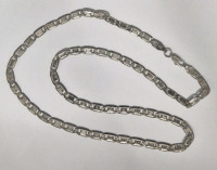 Vintage 925 Sliver Chain Link Necklace 21" Long