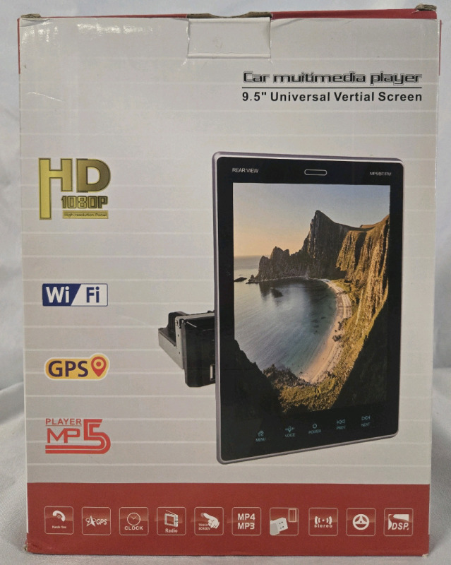 New In Box | Car Multi-media Player 9.5" Universal Vertical Screen
