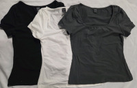 3 New | Size Small Women's Square Shaped Neckline T-Shirts
