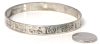 Taxco Sterling Silver Bangle Bracelet with Aztec Symbols - 2.5" Diameter - 2