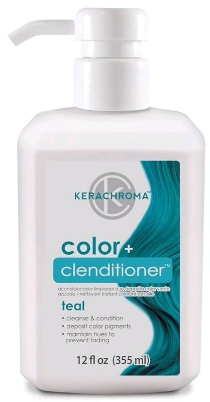 New KERACOLOR Color+ Conditioner : Teal : Helps Maintain Hues to Prevent Fading - 355ml&lrm;