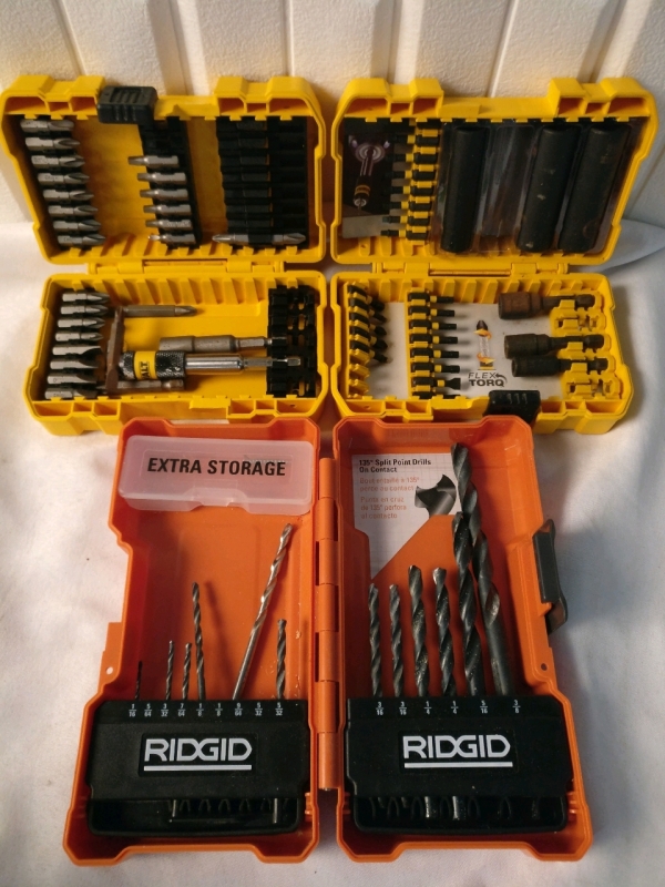 3 Incomplete Small Tool Kits - DeWalt & Rigid