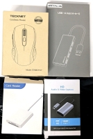 As-New in Box | Tecknet Corded Mouse, AnyOlus USB-A Hub (4-in-1), Mac/PC Card Reader, HD Audio & Video Capture Card (HD/F to Type C/M(U3))
