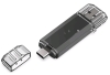 New 128GB Type C Flash Drive Upgraded 150MB/s USB 3.1 Flash Drive 2 in 1 OTG USB A + Tape C Memory Stick with Keychain Dual Type C USB Thumb Drive for Android Smartphones, Tablets, MacBook, PC (Without Packaging)