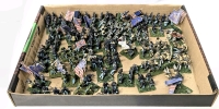 100+ Vintage 1.15" Tall Handpainted Civil War + Miniature Soldiers on Flocked Bases