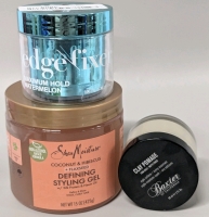 [See Desc] Baxter Clay Pomade (Firm Hold), Shea Moisture Coconut Hibiscus Flaxseed Defining Styling Gel & Edge Fixer Maximum Hold : Watermelon