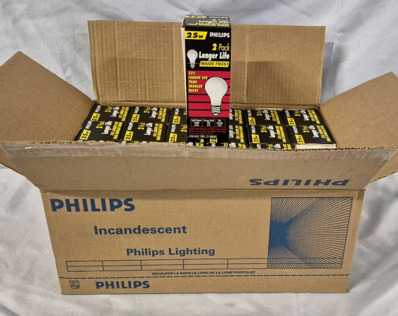 48 New Philips 25W Inside Frost Light bulbs