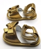 New VERSACE Oro Caldo Gold Baby Sandals (Size 15) with Box and Certificate of Authenticity! - 3