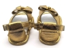 New VERSACE Oro Caldo Gold Baby Sandals (Size 15) with Box and Certificate of Authenticity! - 4