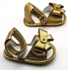 New VERSACE Oro Caldo Gold Baby Sandals (Size 15) with Box and Certificate of Authenticity! - 6