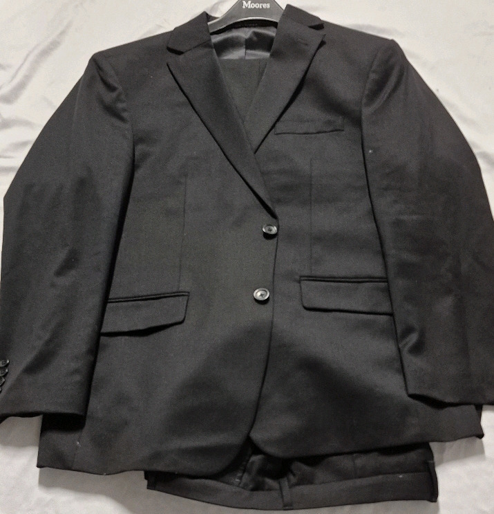 Men's sz 42R Jacket Pants 38/30 Pronto Uomo Platinum Suit with Suit Bag