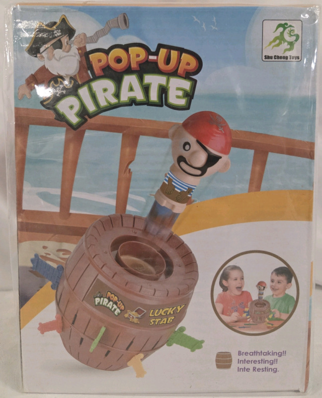 New in Box | Pop up Pirate Game | Box Measures 7&frac12;" x 5&frac12;" x 5&frac12;"