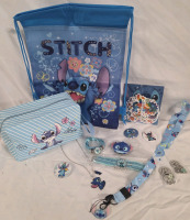 New | Disneys Stitch Lovers Dream Lot | Assorted Stitch Collectables, Bags, Stickers & More! | Tallest Measures 13"
