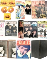 Vintage BEATLES Magazines, Paperback & Hardcover Books + Promo Sticker + The Beatles: Love CD & DVD Audio Box Set (See Photos for Contents)