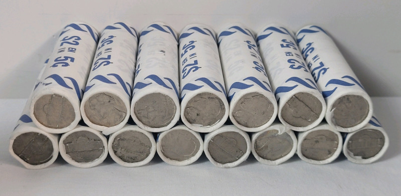 15 Rolls USA 5-Cent Nickels . Various Years & Condition