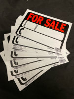 10 new 8&rdquo;x12&rdquo; plastic &ldquo;For Sale&rdquo; signs