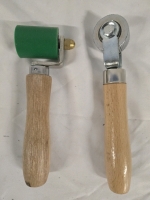 Silicone Seam Hand Roller & Wooden Patch Tire Repair Tool | Largest Measures 7" Tall