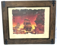 Framed Disney Pirates of the Caribbean "Ships" Lithograph - 17.5" &times; 14.5"