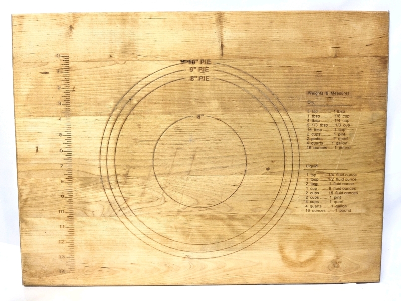 Neat Pie Measurements Weights & Measures Wooden Large Cutting Board - 23.8" &times; 17.75"
