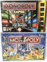 2 MONOPOLY Games : Monopoly Empire Top Brands & The Disney Edition