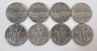 1982 & 1984 Canadian One Dollar Coins . 1982 Constitution &times;4 & 1984 Jacques Carter &times;4 . Eight (8) Coins