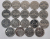 1968 - 1985 Canadian One Dollar Coins , Consecutive Years - 19 Coins . Includes 1984 Canoe & 1984 Jacques Carter