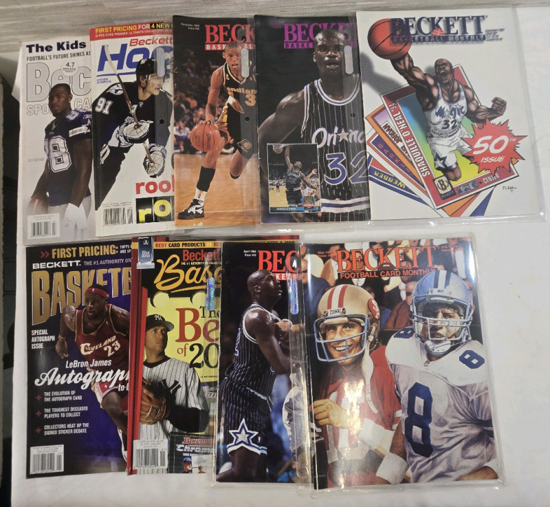 9 | Beckett Assorted Sports Paperback Magazine's