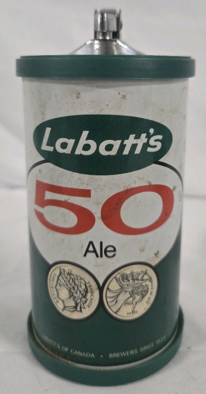 Vintage Labatt's 50 Ale Cricket Lighter Holder | 5.5" Tall
