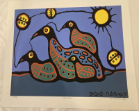 Print of "Loon Family" By Norval Morrisseau | Measures 24" x 21" | 150/950