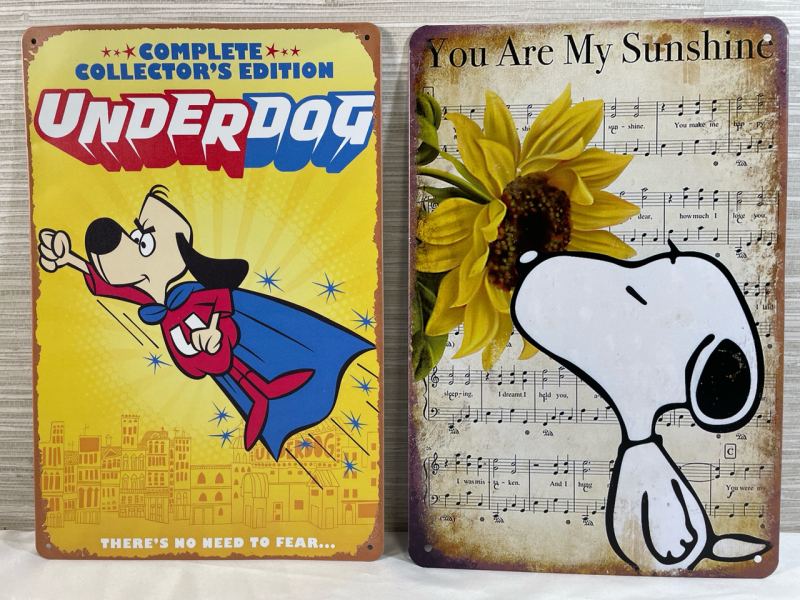 2 New 8&rdquo;x12&rdquo; metal signs | Comic themed