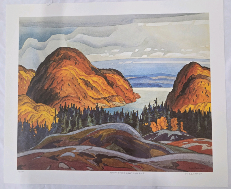 Print of "North Shore Lake Superior" By A.J Casson (Group of Seven) | Measures 24" x 21" | 25/500