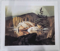 Print of "Autumn, Georgian Bay" By A.J Casson (Group of Seven) | Measures 24" x 21" | 235/950