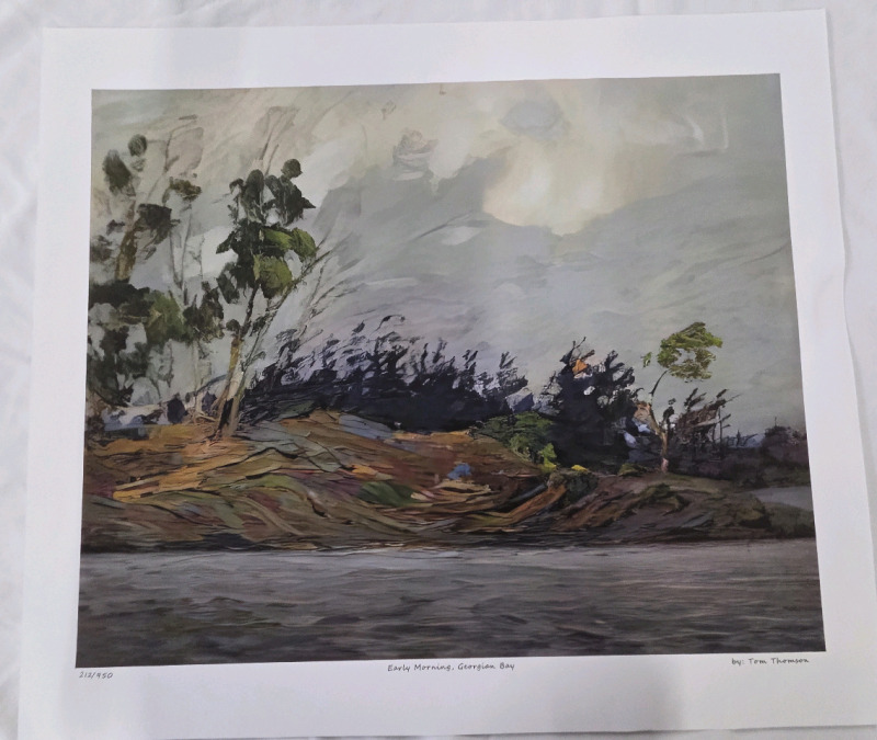 Print of "Early Morning, Georgian Bay" By Tom Thomson | Measures 24" x 21" | 212/950